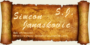 Simeon Janašković vizit kartica